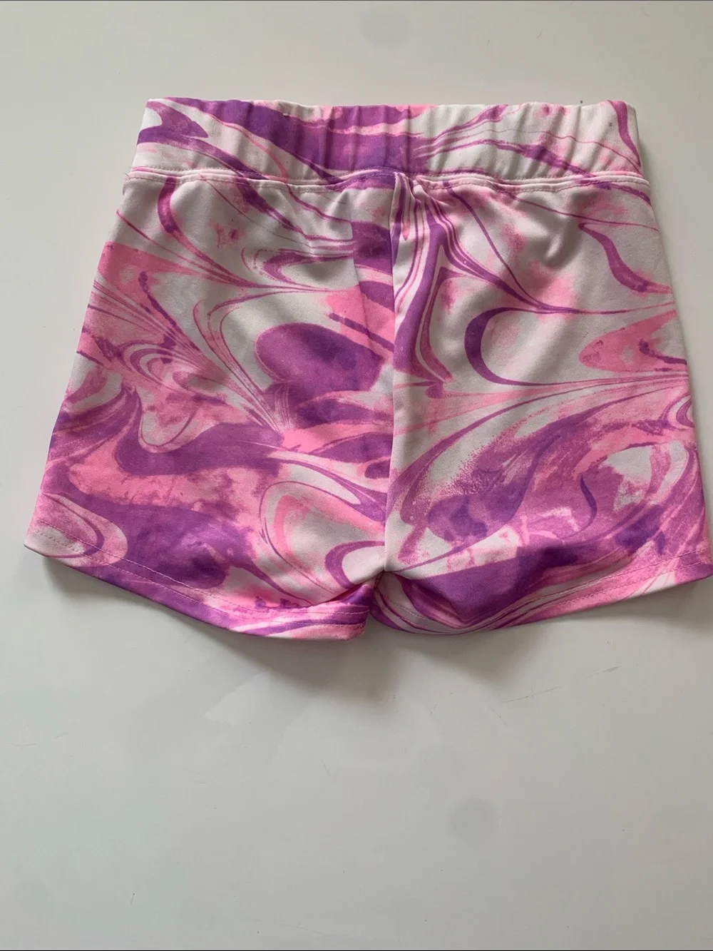 Justice Pink & Purple Marble Bike Shorts Size 8